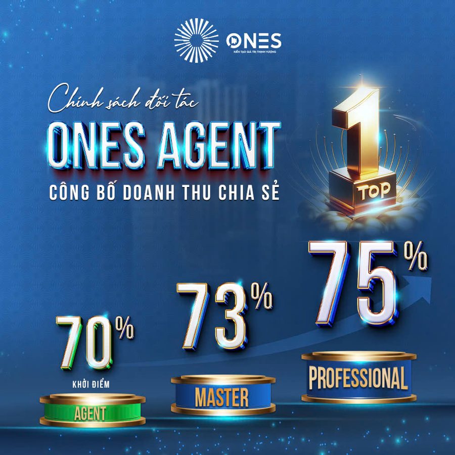Chính sách đối tác OneS Agent: doanh thu chia sẻ 70% – 73% – 75%
